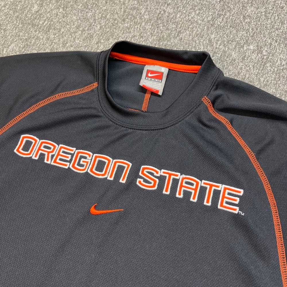 Nike Oregon State Beavers Mens Small Black Orange Nike FIT Dry Training Shirt